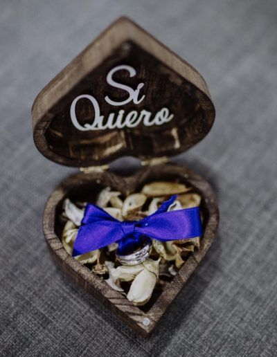 cajita "si quiero" de madera