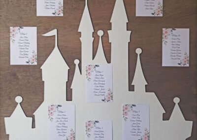cartel madera seating plan boda