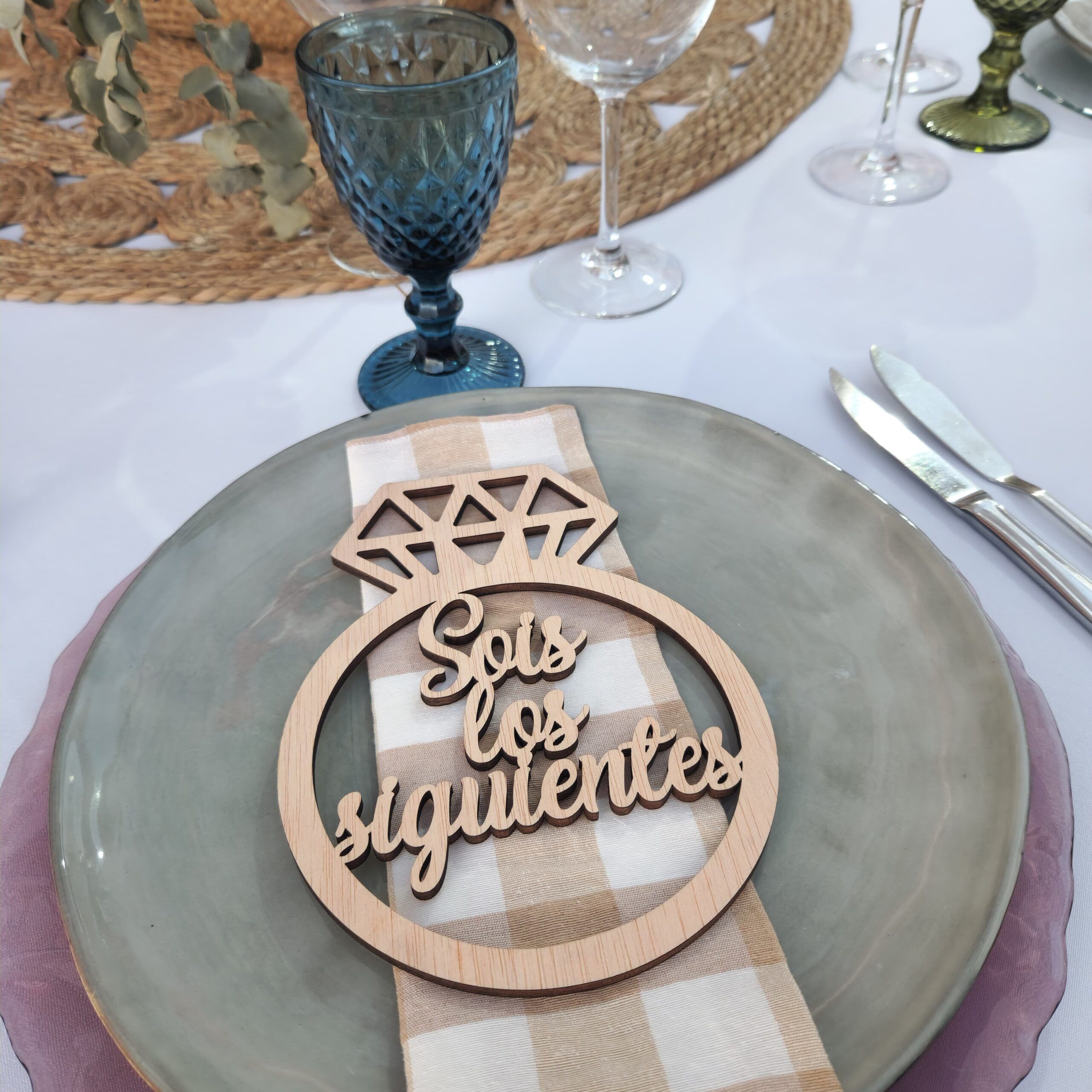 ANILLO SOIS LOS SGUIENTES BODA MADERA REGALOS BODA PARA INVITADOS MARCASITIOS MADERA TICKET ENTRADA CINE TEATRO MUSICA