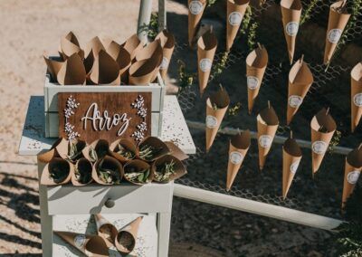 Cartel rincon boda arroz