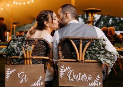 Cartel sillas nupciales boda SI QUIERO