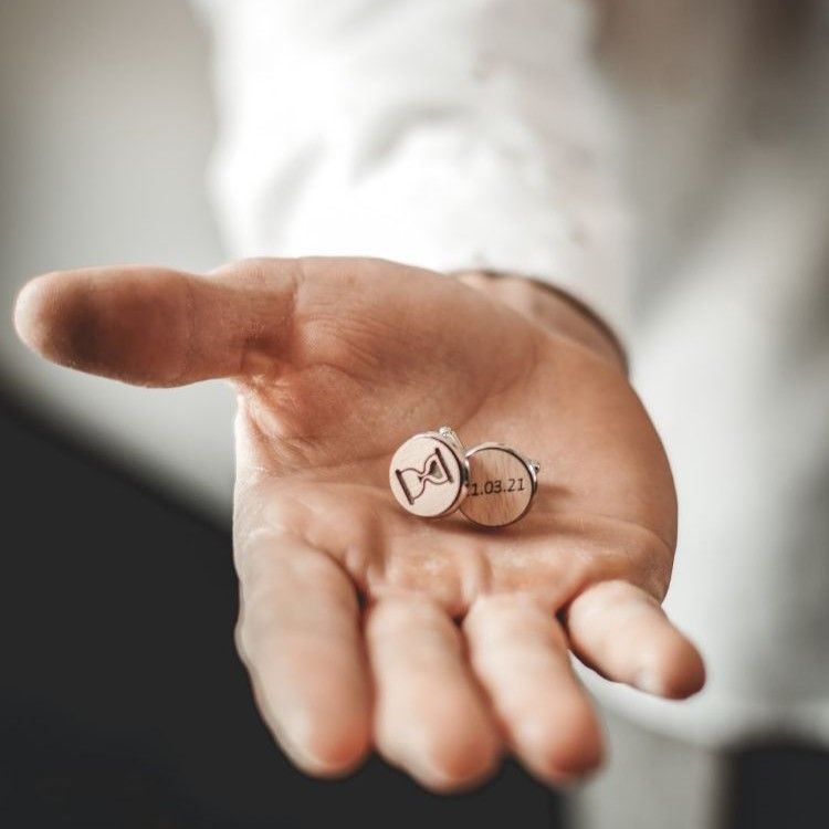 GEMELOS DE MADERA PERSONALIZADOS PARA BODA