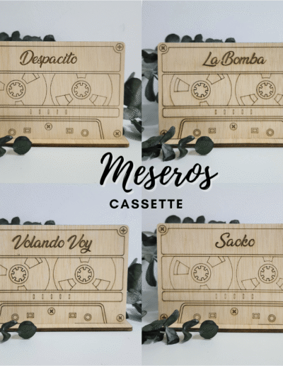 MESEROS TEMATICOS MUSICA CASSETTE