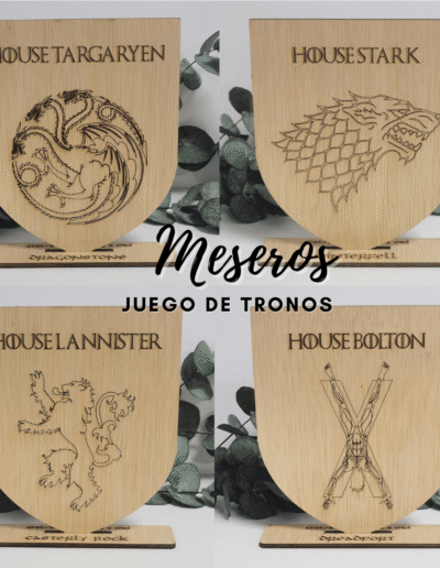 MESEROS TEMATICOS SERIE JUEGO DE TRONOS - CINE Y SERIRES
