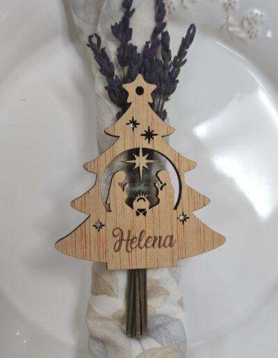 REGALOS BODA PARA INVITADOS MARCASITIOS MADERA NAVIDEÑO PORTAL DE BELEN BOLA NAVIDAD